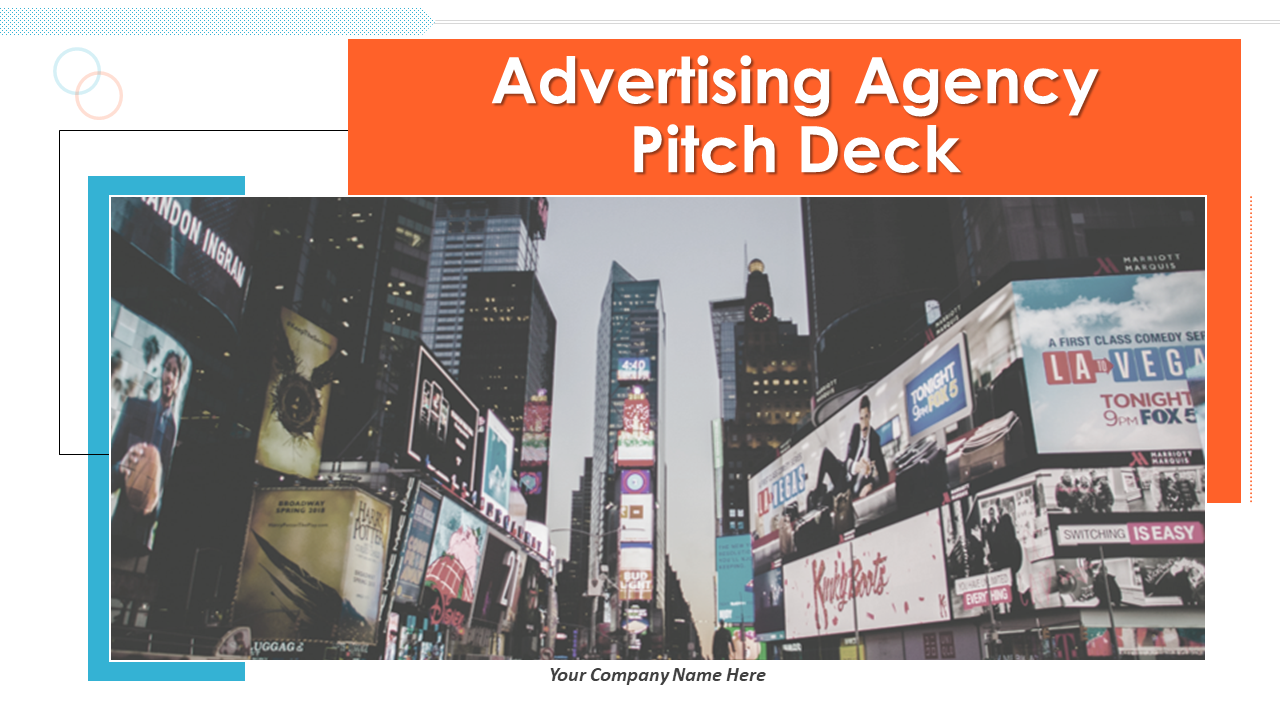 The Cover Slide of Advertising Agency Pitch Deck 