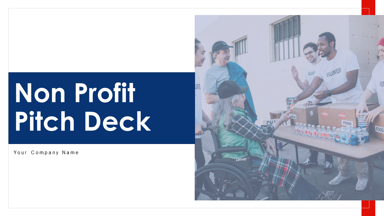 The Cover Slide of Non-Profit Organization Pitch Deck 