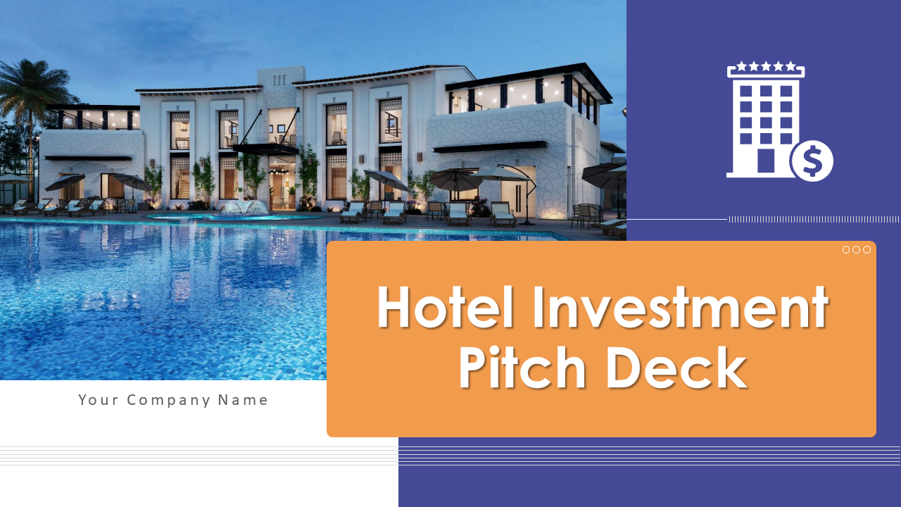 Cover Slide of Hotel Investment Pitch Deck 