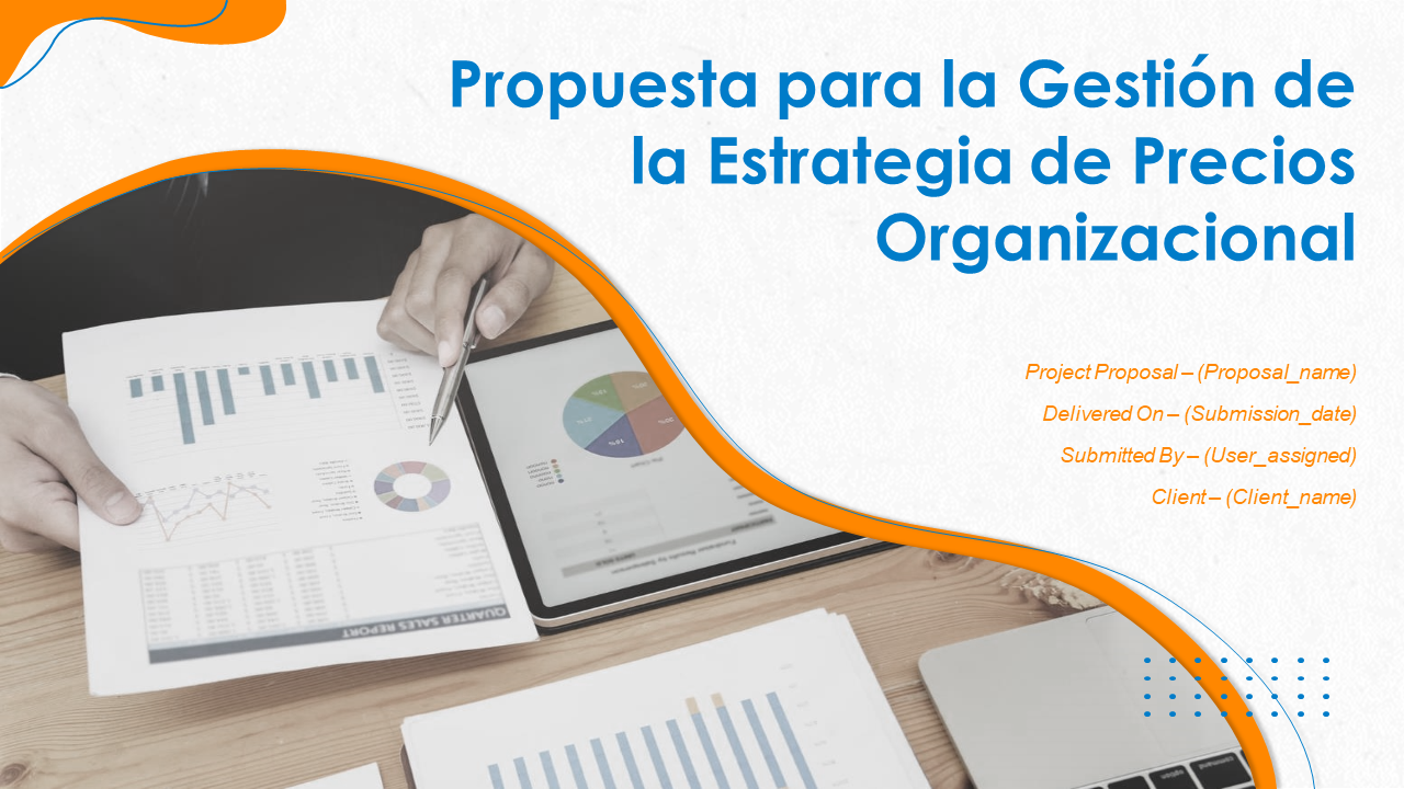 Propuesta para administrar diapositivas de presentación de powerpoint de estrategia de precios organizacionales