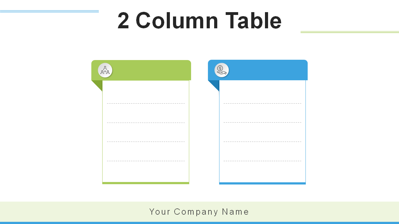 2 Column Table Template