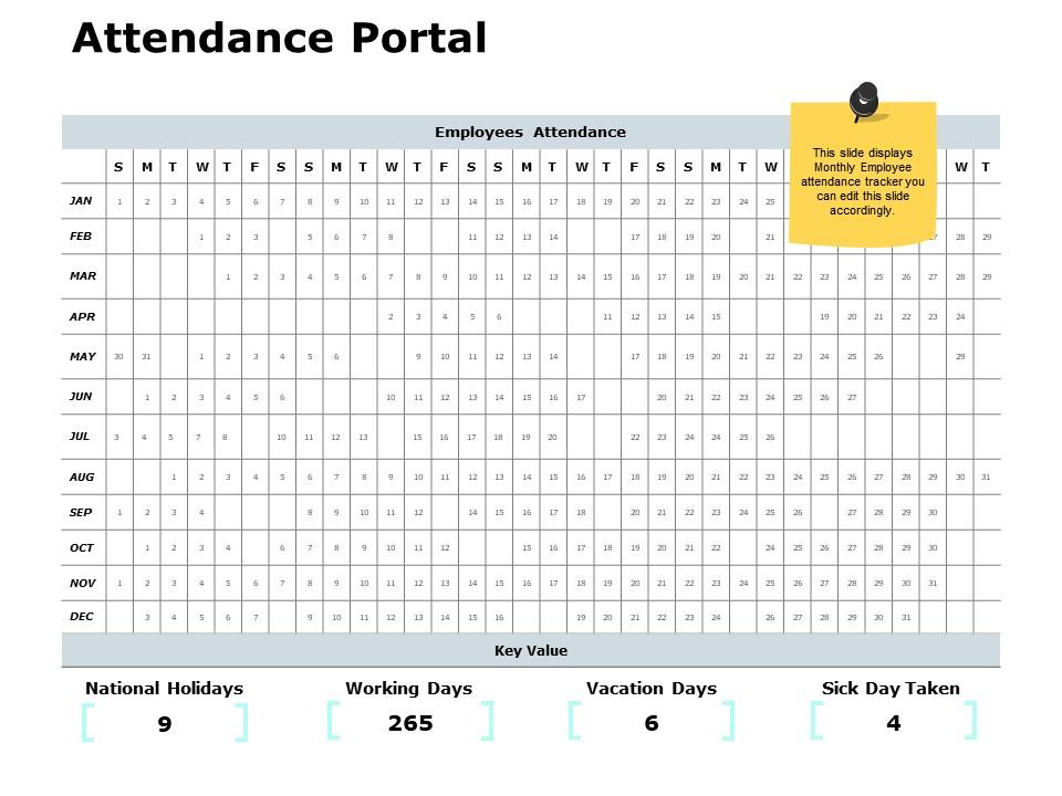 Attendance Portal PowerPoint Design