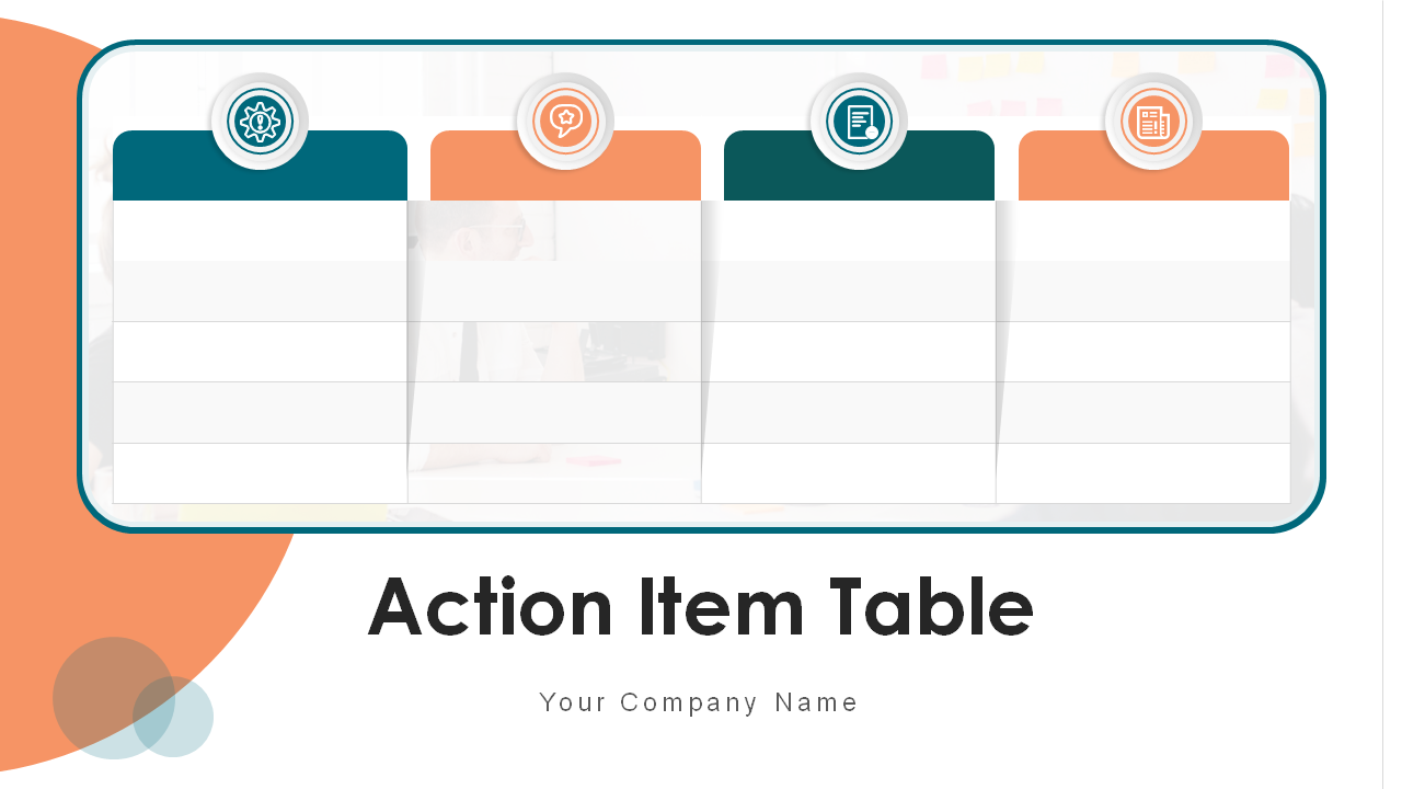 Action Item Table Template