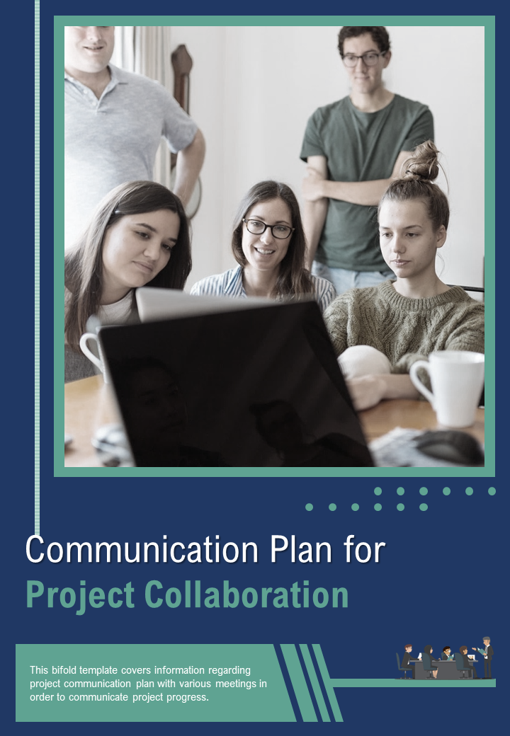 Bi-fold communication plan for project collaboration document report PDF PPT template