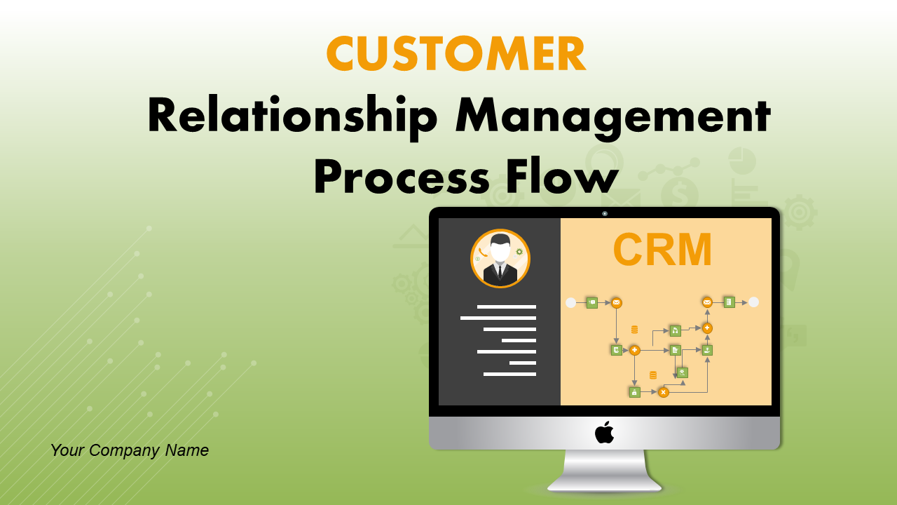 Customer Relationship Management Process Flow PPT Template