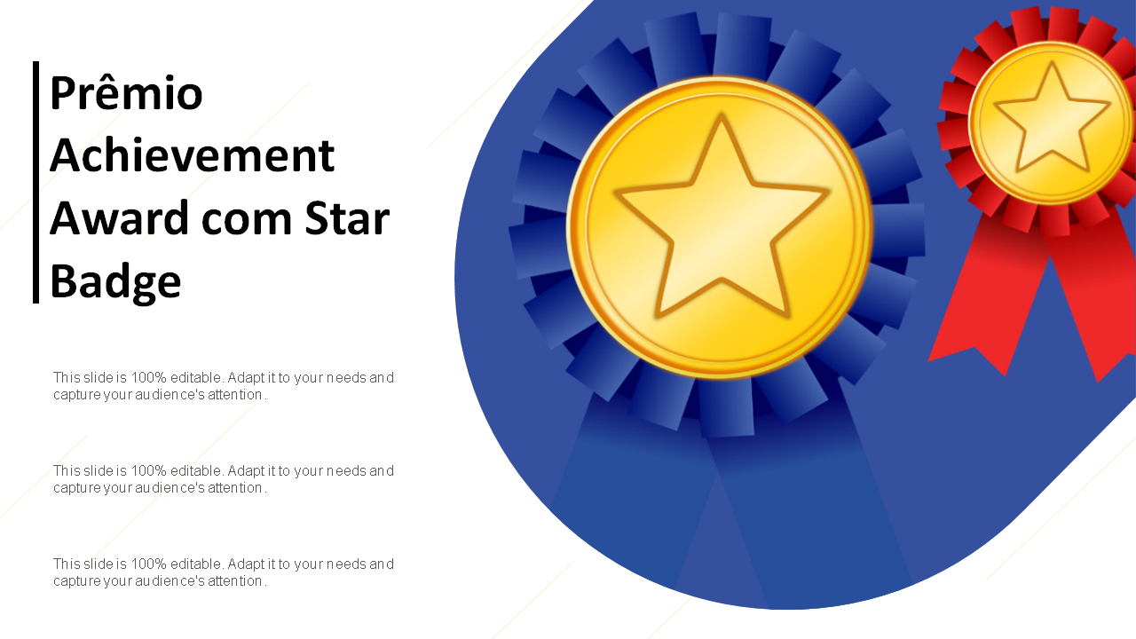 Prêmio Achievement Award com Star Badge