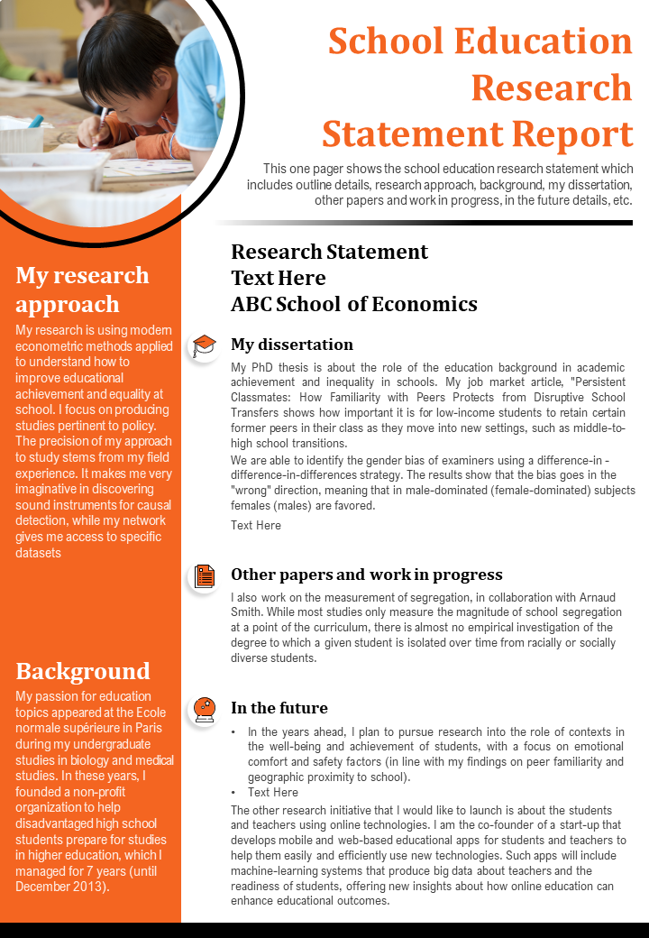 research report examples for high school students