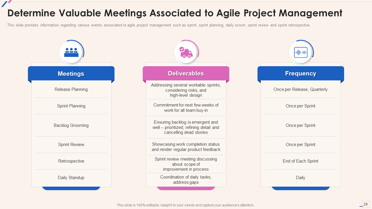 Valuable Meeting Associated to Agile Project Management 