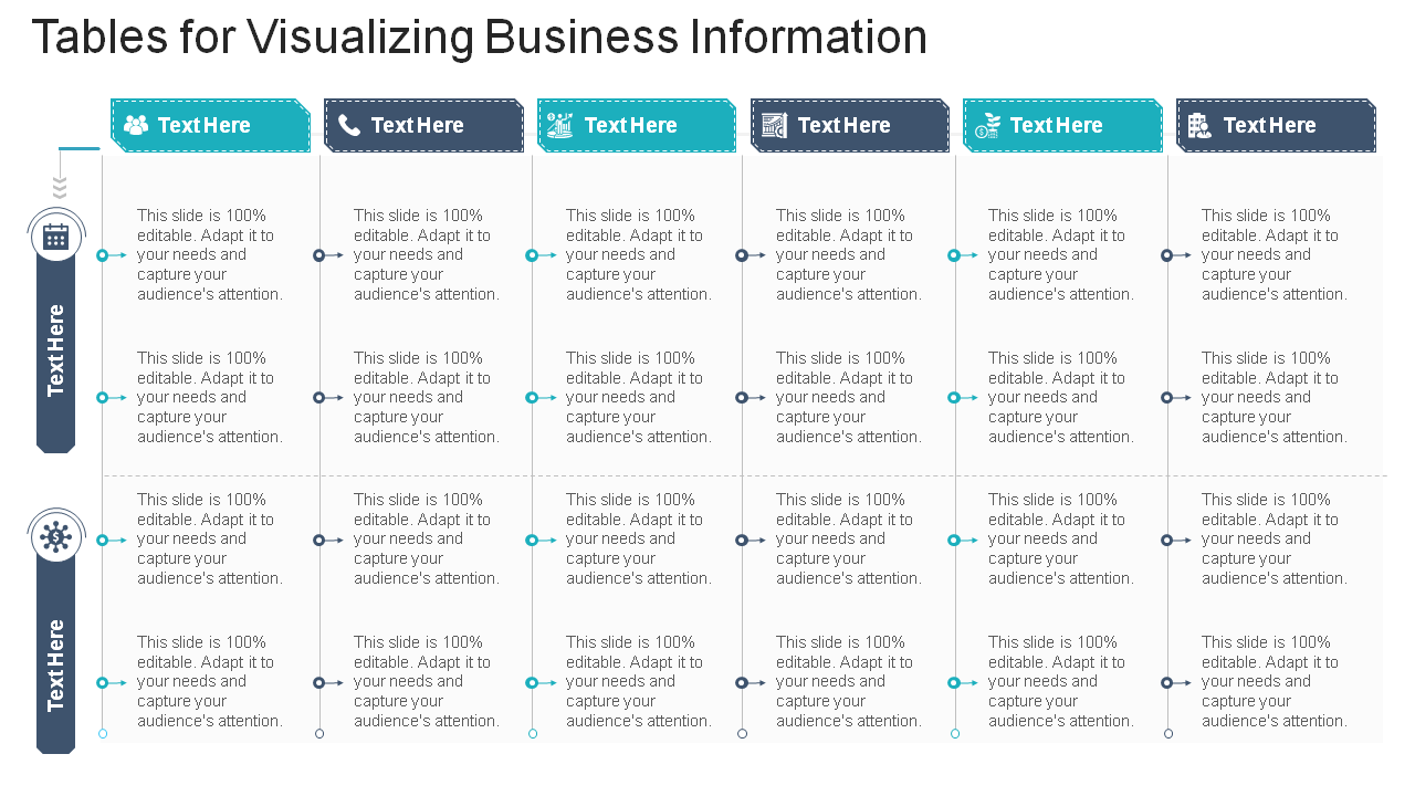 Table Template for Visualizing Business Information