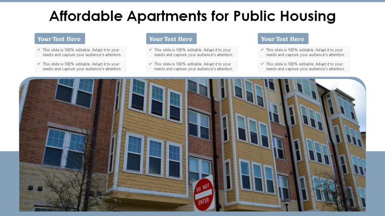 Affordable apartments for public housing