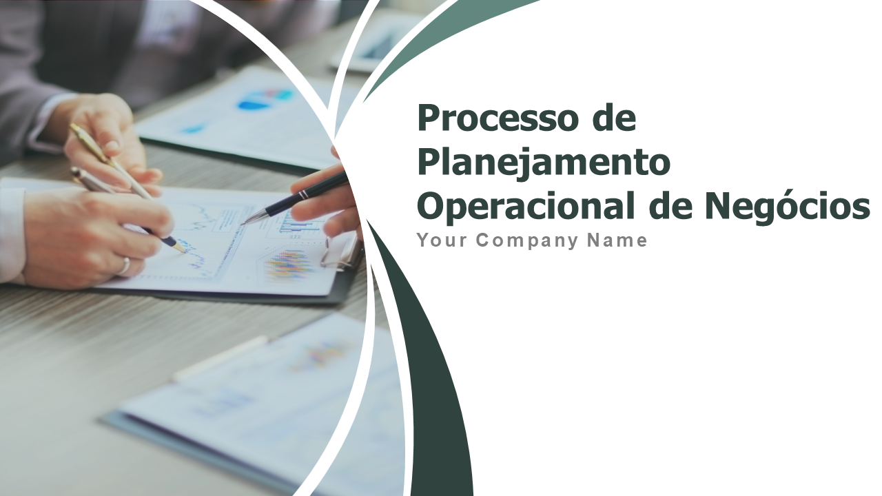 Slides de apresentação em powerpoint do processo de planejamento operacional de negócios