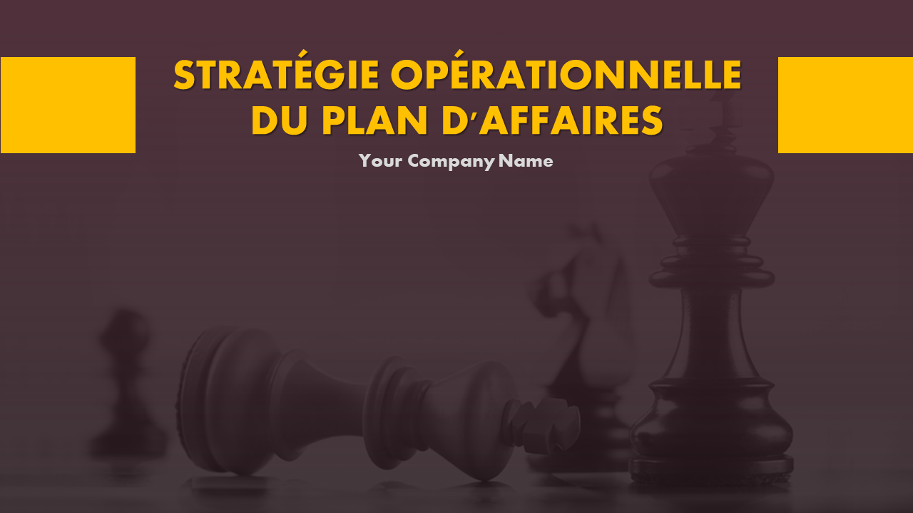 Diapositives de présentation PowerPoint de la stratégie opérationnelle du plan d'affaires