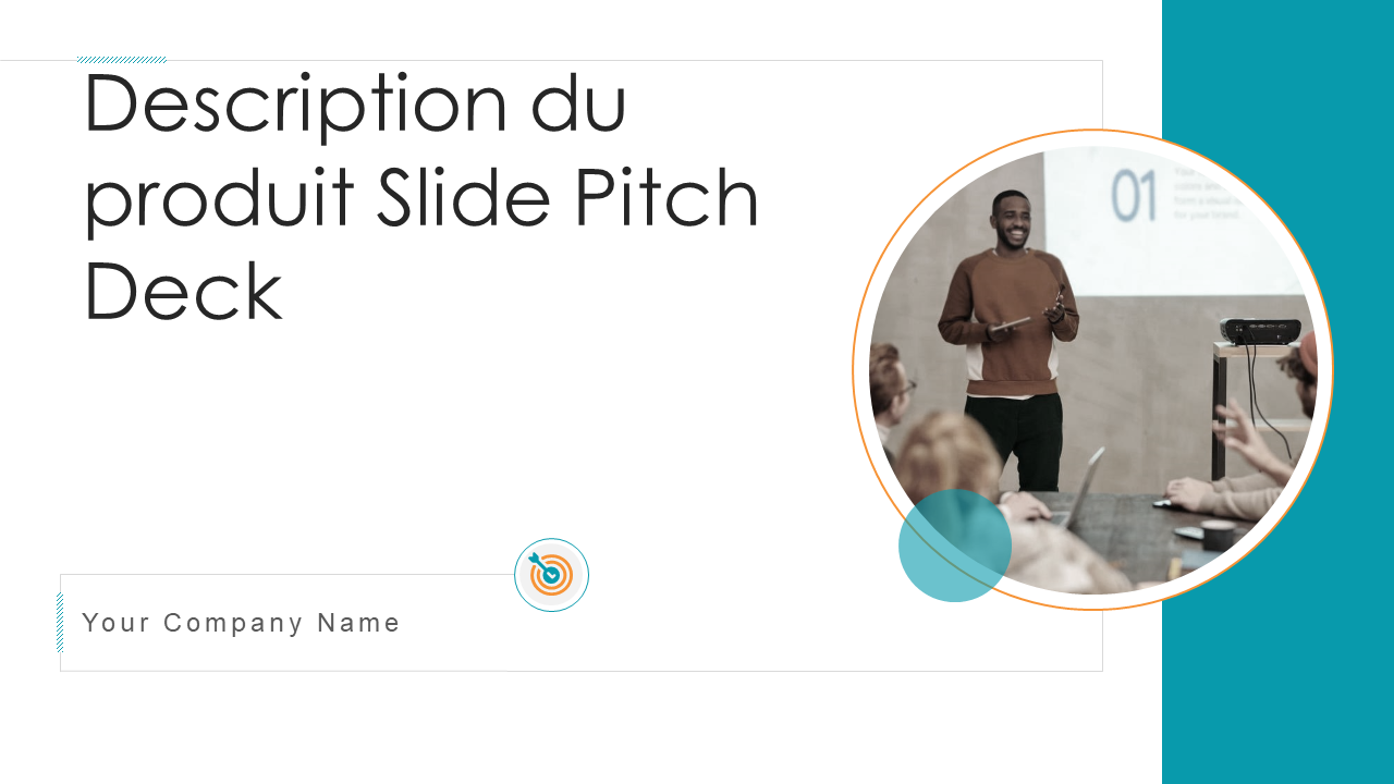 Description du produit slide pitch deck modèle ppt