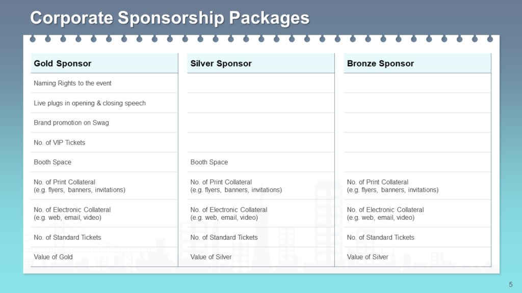 Corporate Sponsorship Packages