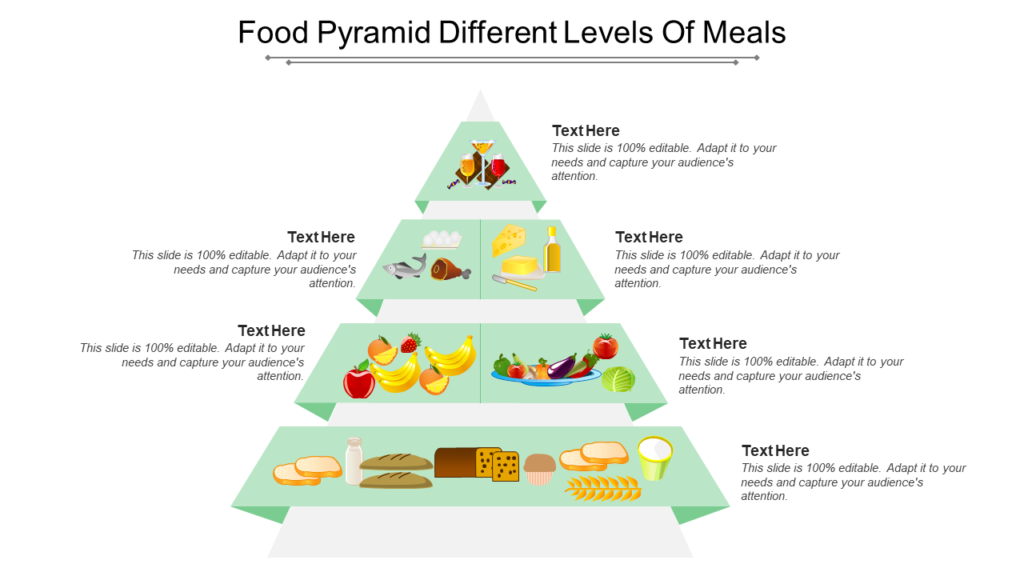 Food Pyramid Different Levels of Meals