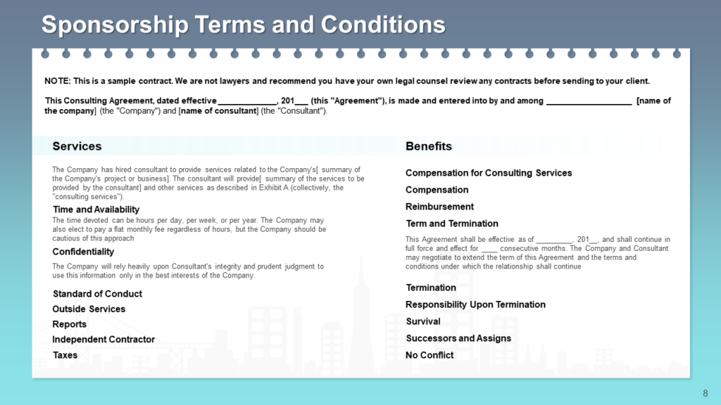 Sponsorship Terms & Conditions Template