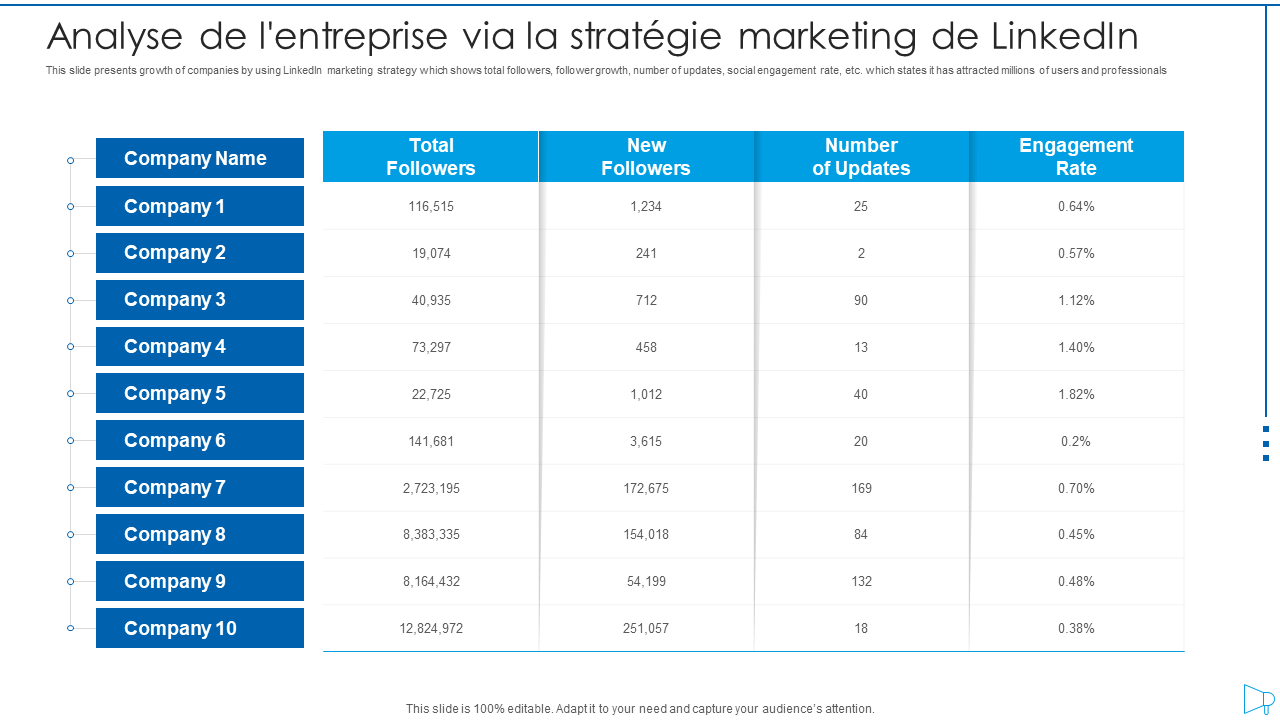 Analyse de l'entreprise via la stratégie marketing LinkedIn