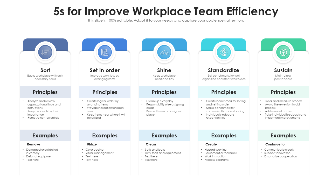 5s for improve workplace team efficiency