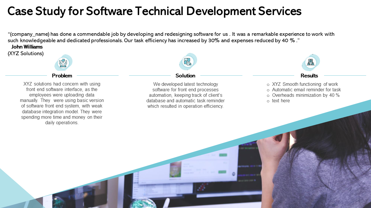 Case Study for Software Technical Development Services Presentation