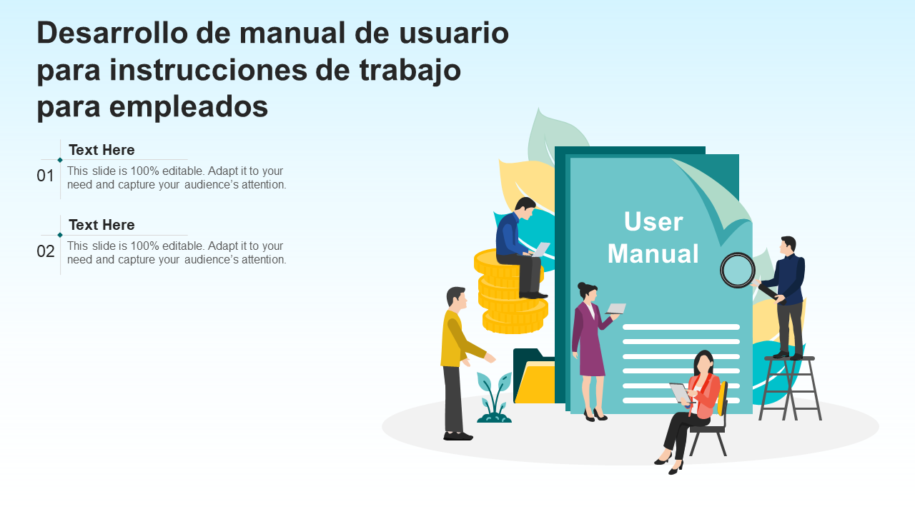 Desarrollo de manual de usuario para instrucciones de trabajo para empleados