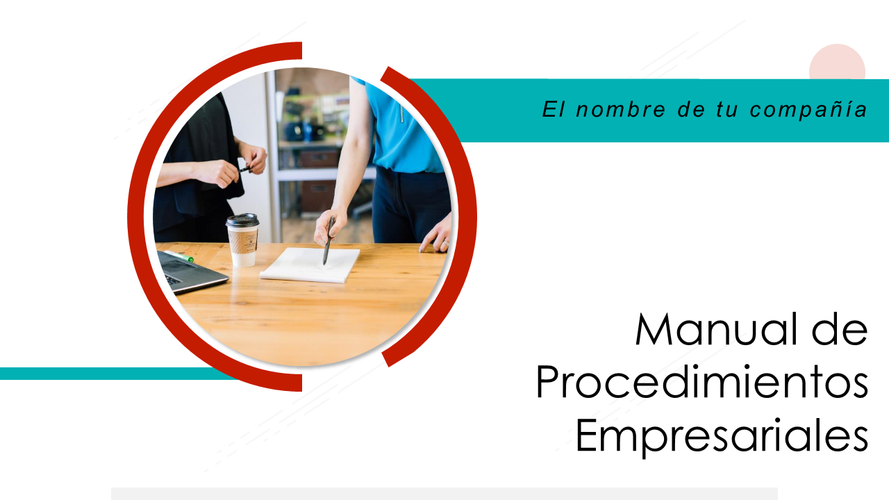 Diapositivas de presentación de PowerPoint del manual de procedimientos comerciales