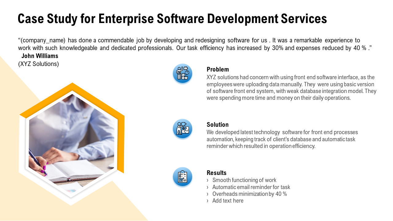 Enterprise Software Development Services Case Study PowerPoint Presentation