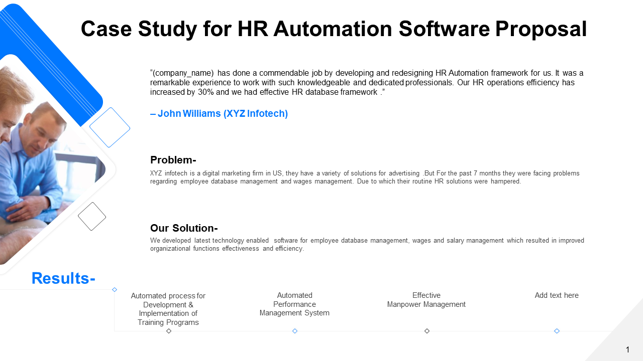 HR Automation Software Proposal Case Study PowerPoint Slide