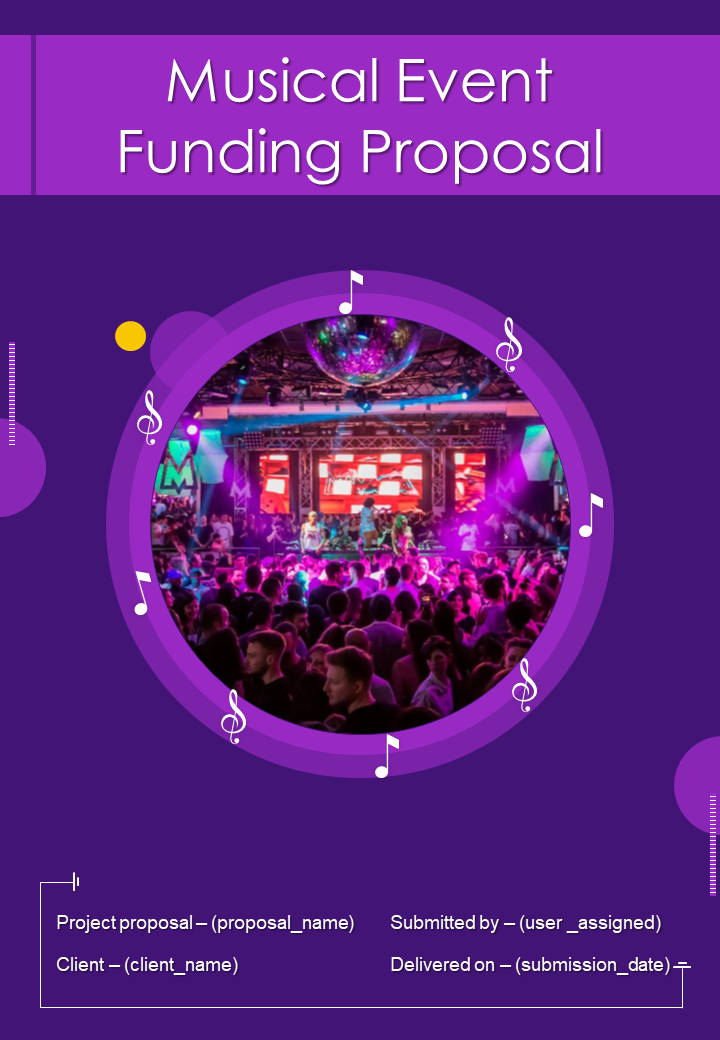 Musical event funding proposal example document report doc PDF PPT
