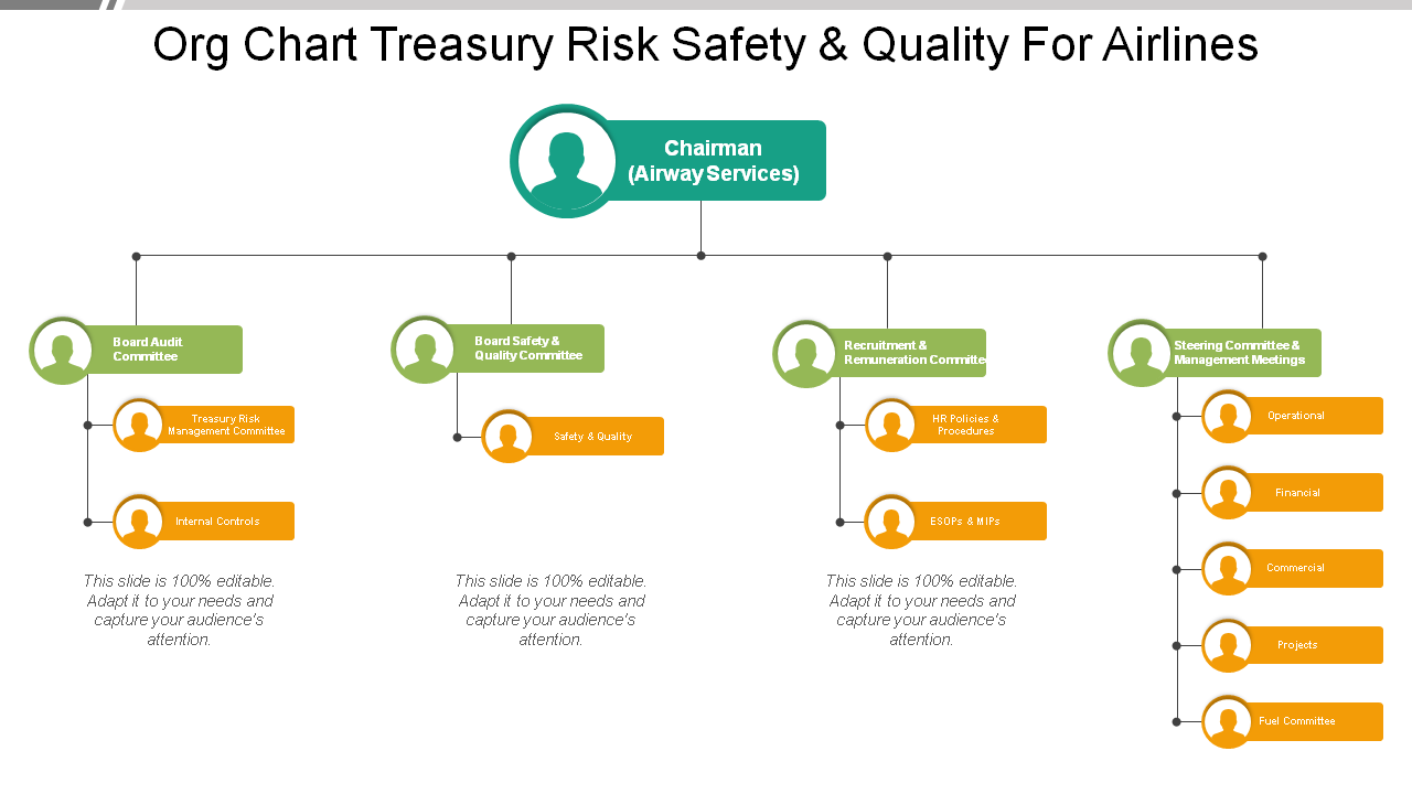 Org Chart Treasury Risk Safety & Quality For Airlines