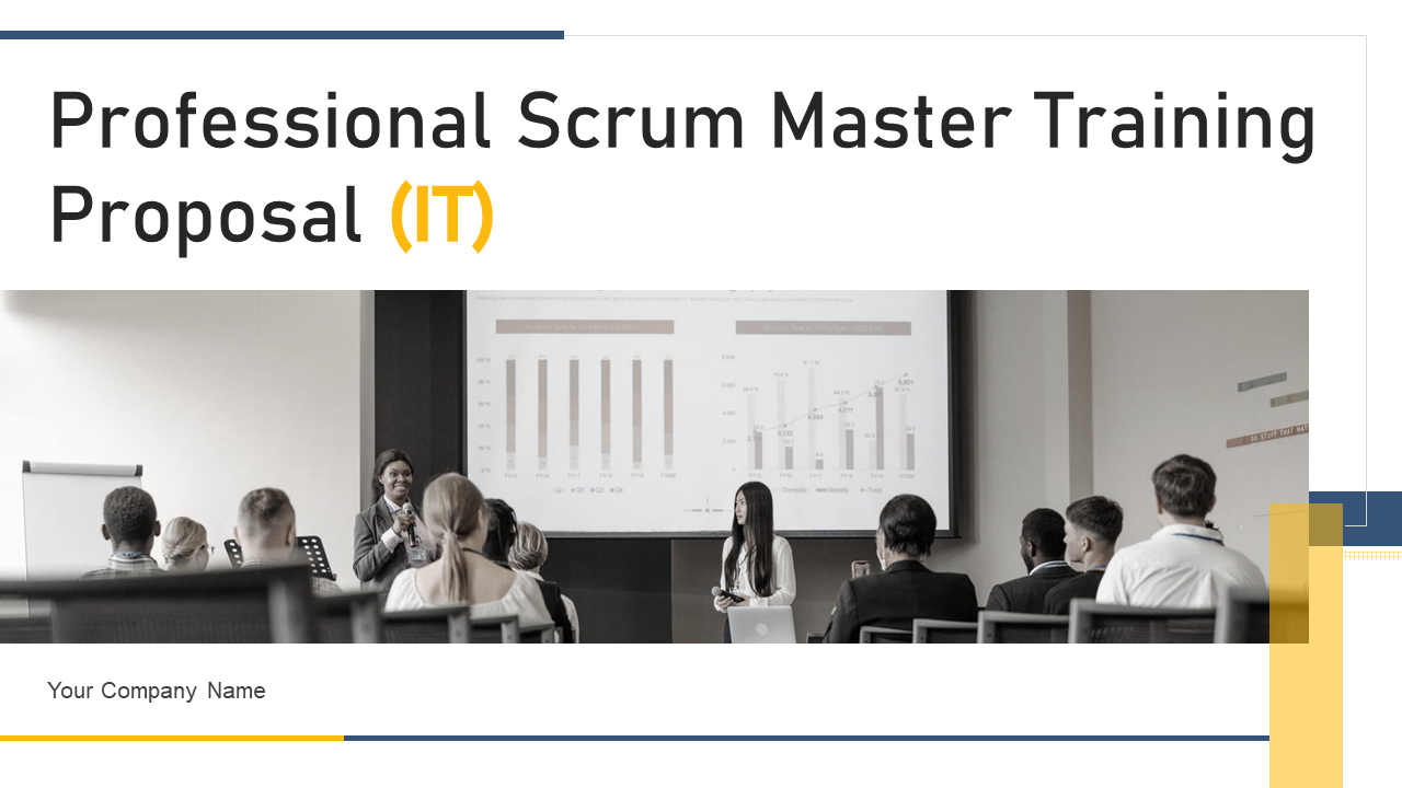 Professional scrum master training proposal IT PowerPoint presentation slides