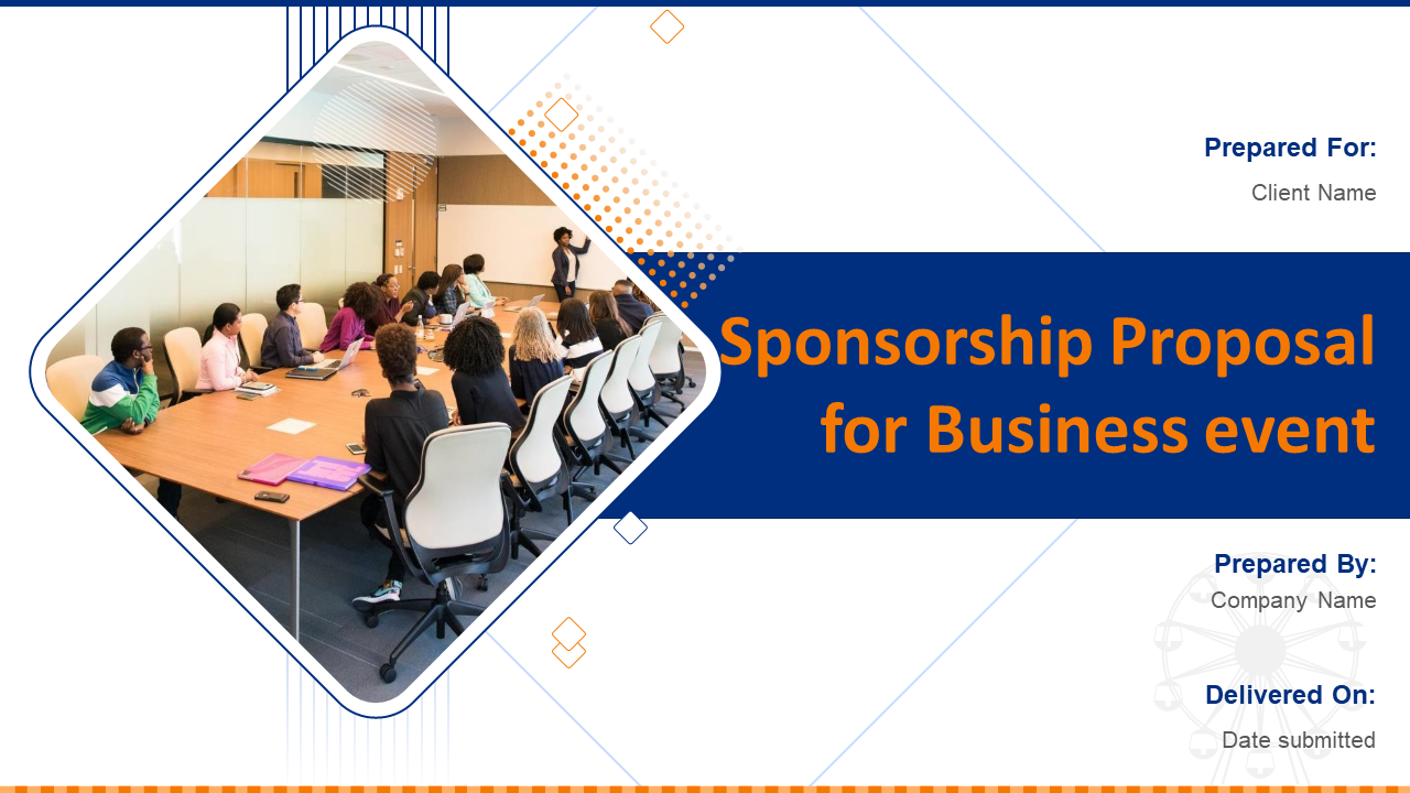 Sponsorship proposal for business event PowerPoint presentation slides