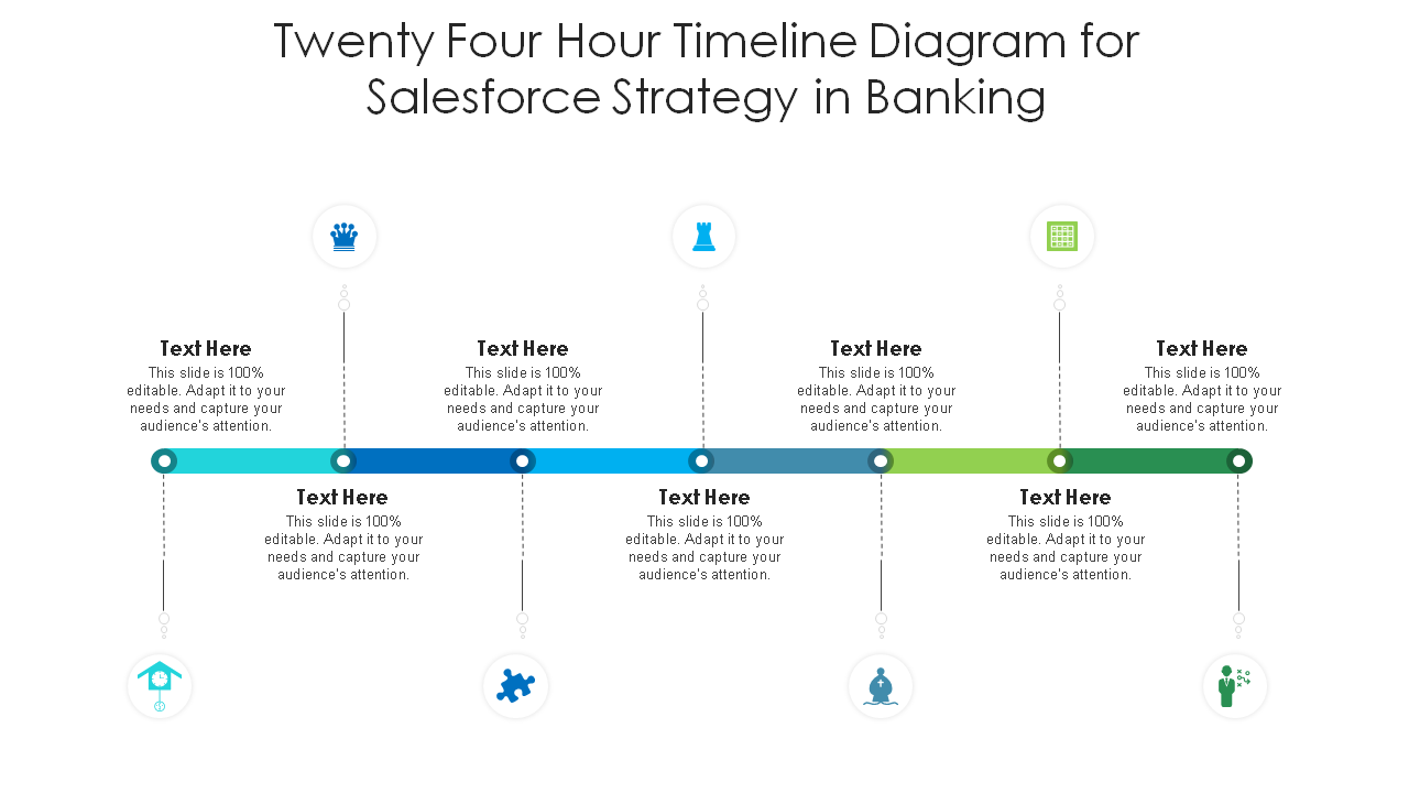 Twenty Four Hour Timeline Diagram for Salesforce Strategy in Banking PPT