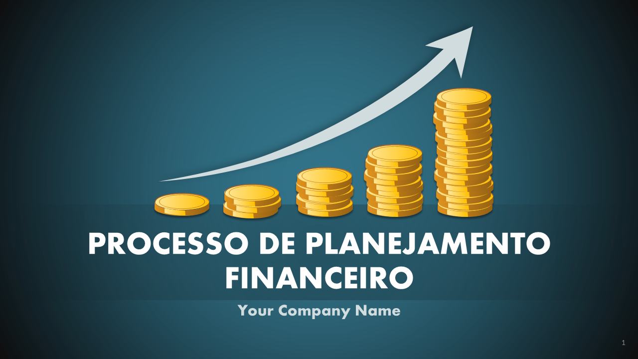 Slides de apresentação em powerpoint do processo de planejamento financeiro e orçamentário do cliente
