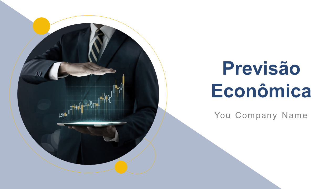 Slides de apresentação em powerpoint de previsão econômica
