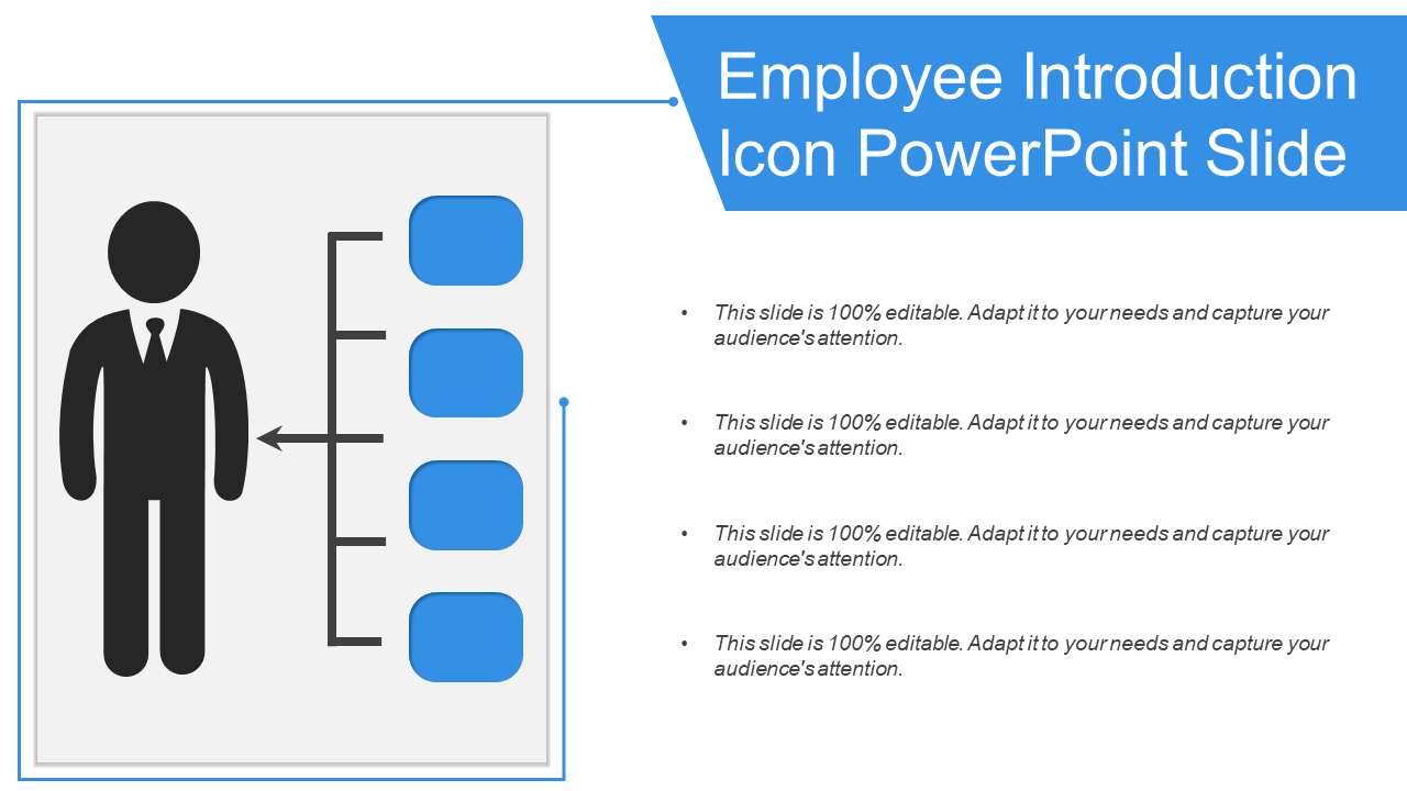 Employee introduction icon powerpoint slide