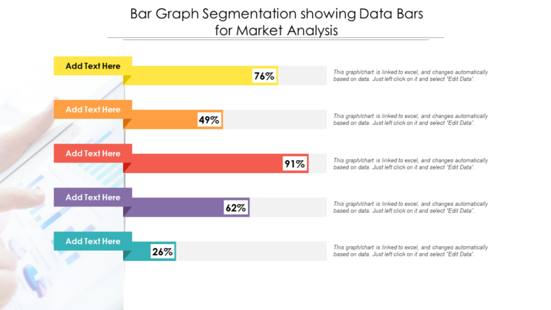 Bar graph segmentation showing data bars for market analysis