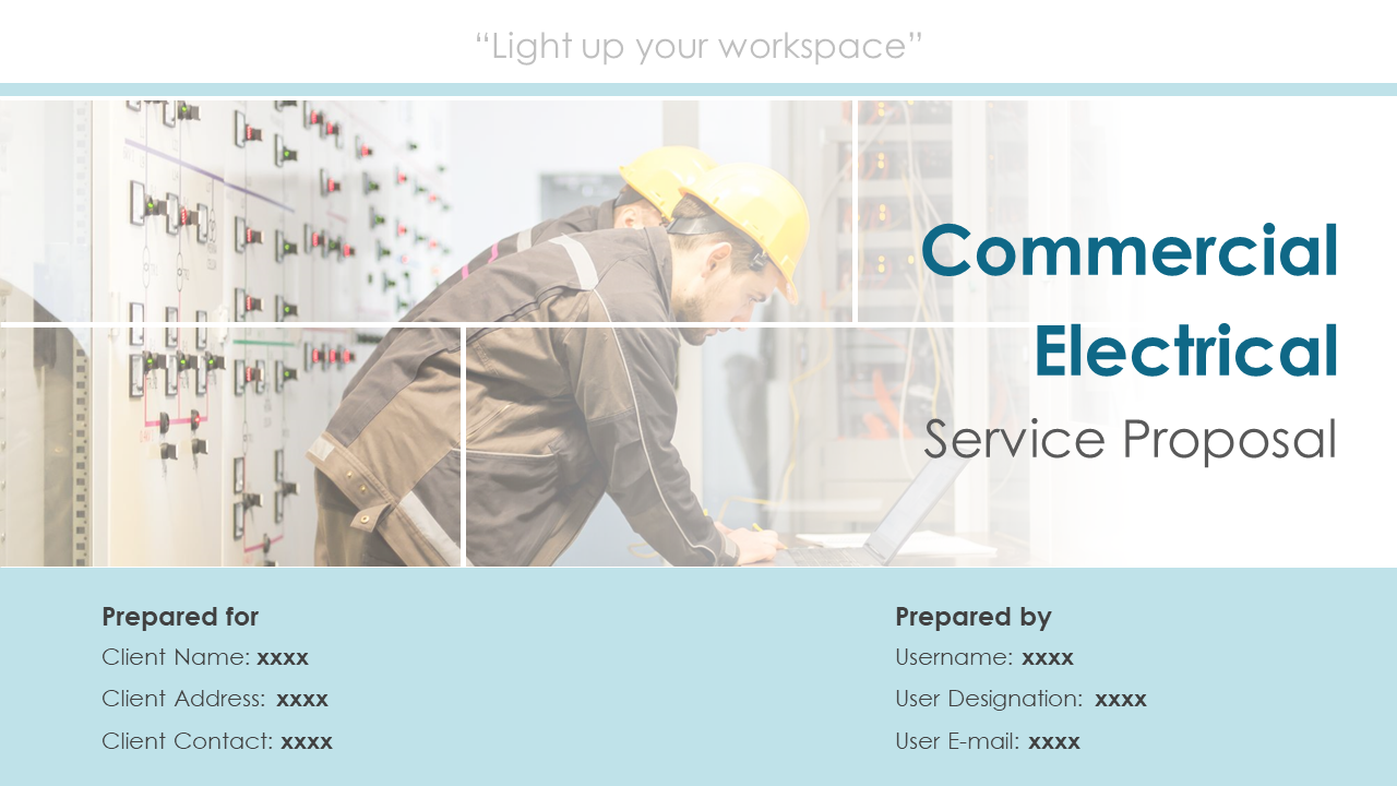 Commercial Electrical Service Proposal PowerPoint Presentation
