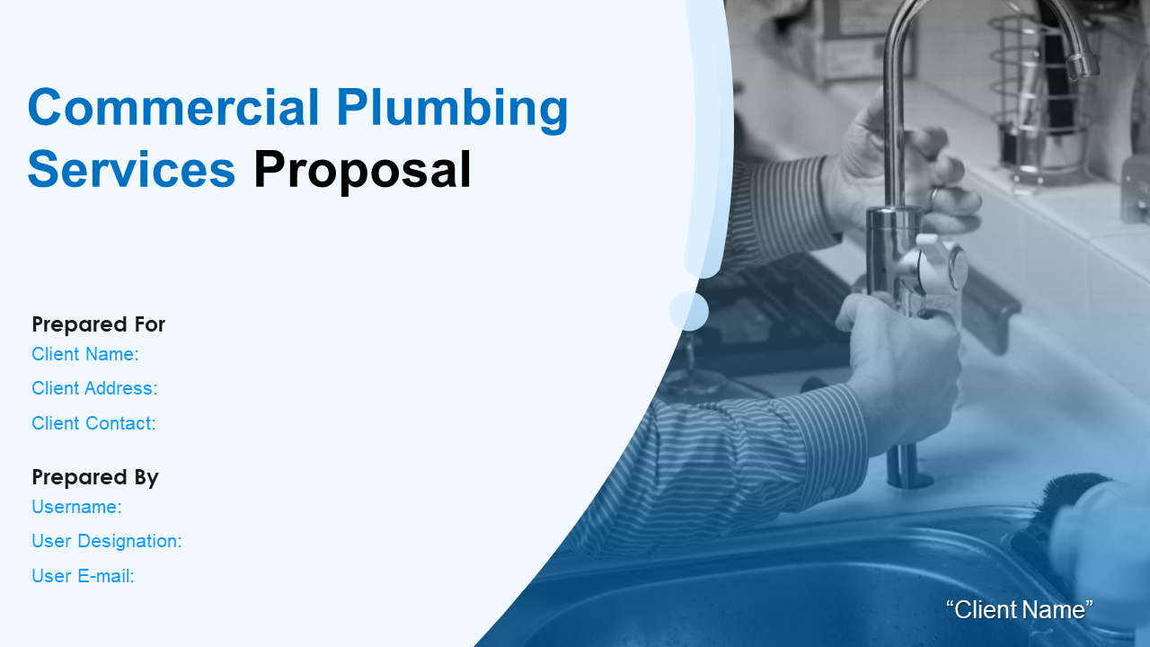 Commercial Plumbing Services Proposal PowerPoint Presentation