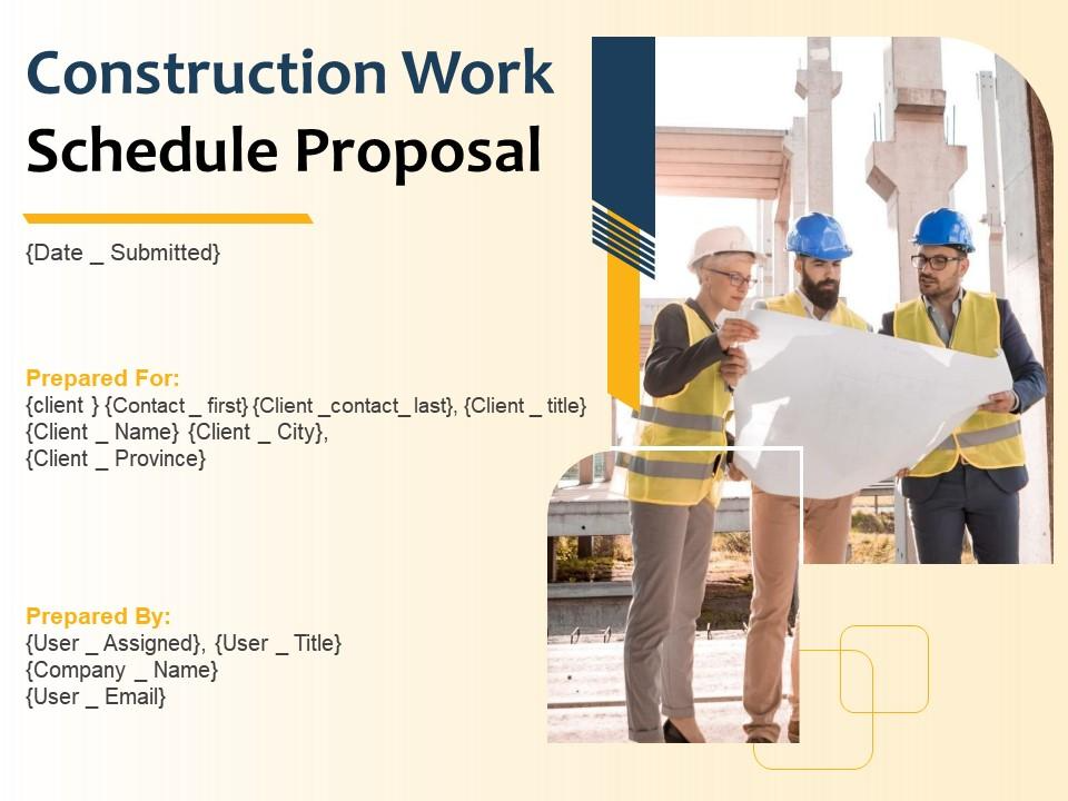 Construction Work Schedule PowerPoint Design