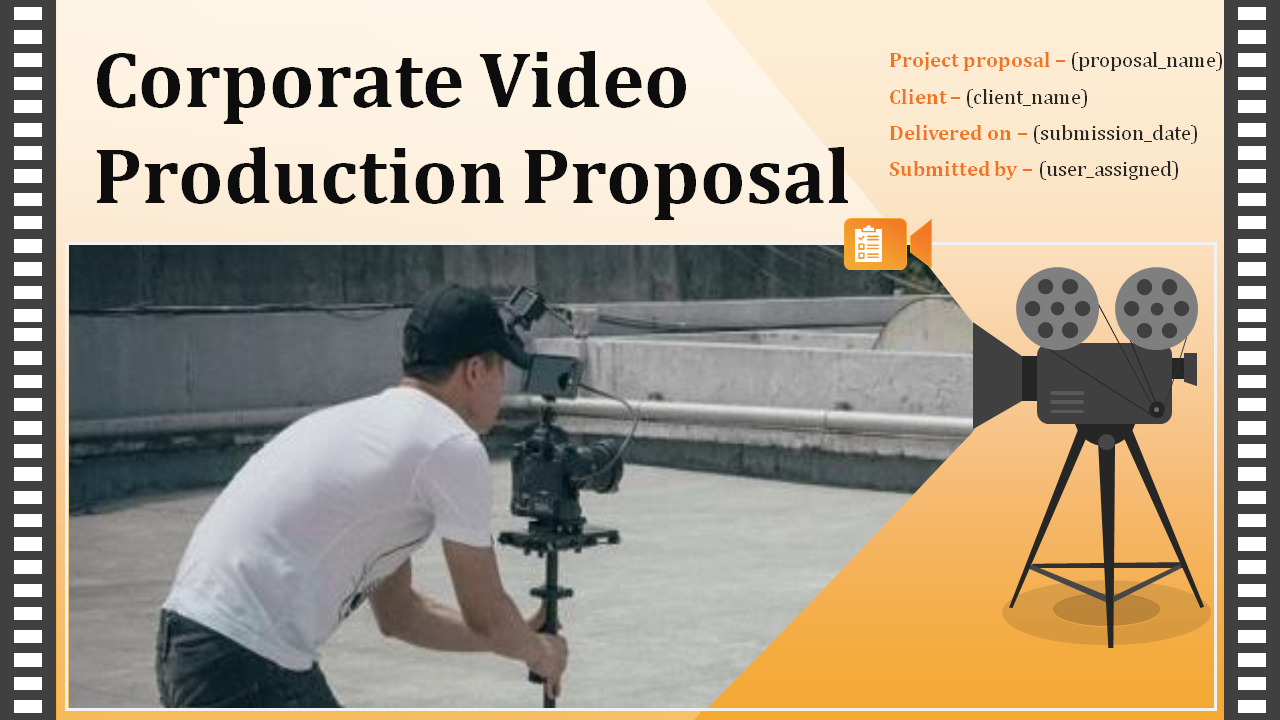 Corporate Video Production Proposal Design PPT