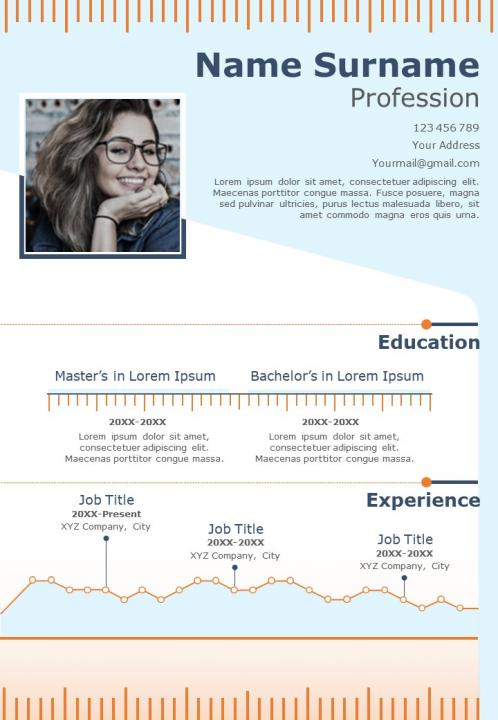 Creative Resume for Job Application PPT Layout