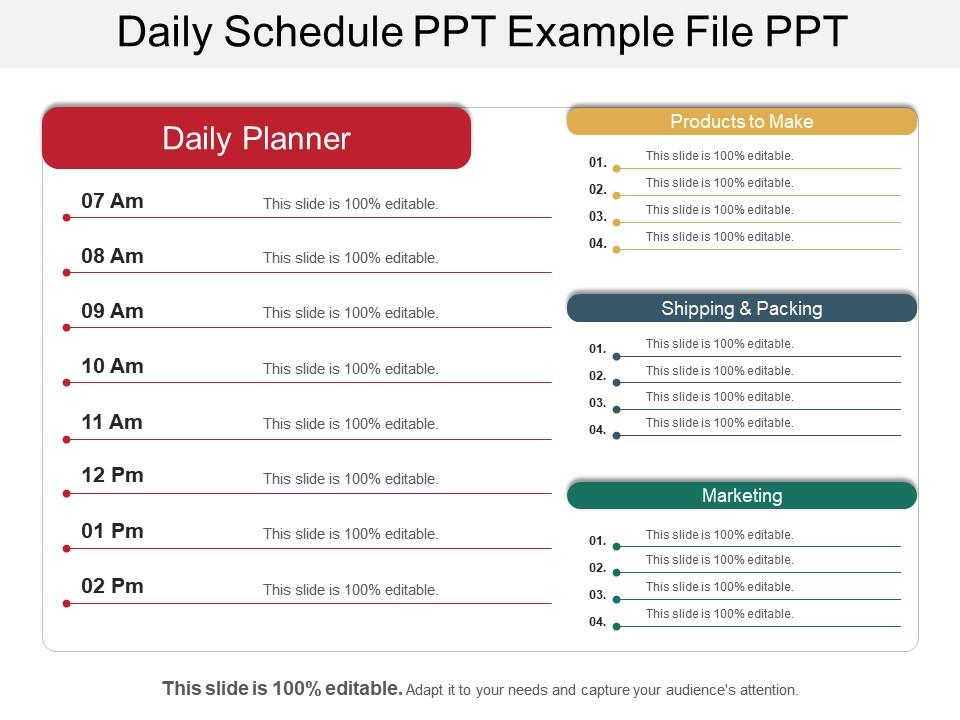 Daily Schedule PowerPoint Design