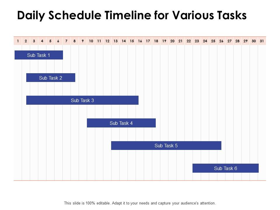Daily Schedule Timeline PPT Layout