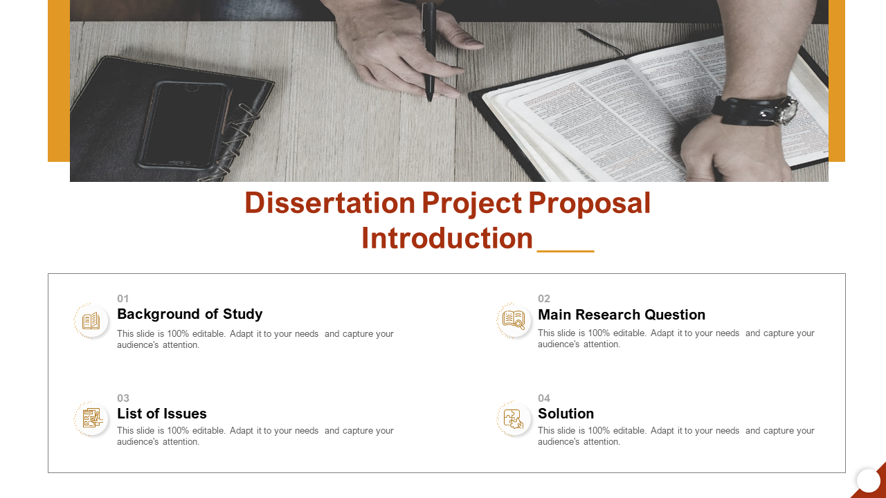 Dissertation Project Proposal Introduction PPT PowerPoint Presentation File Example