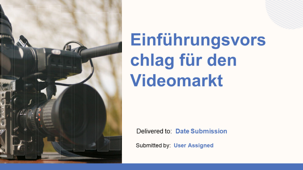 Einführungsvorschlag für den Videomarkt
