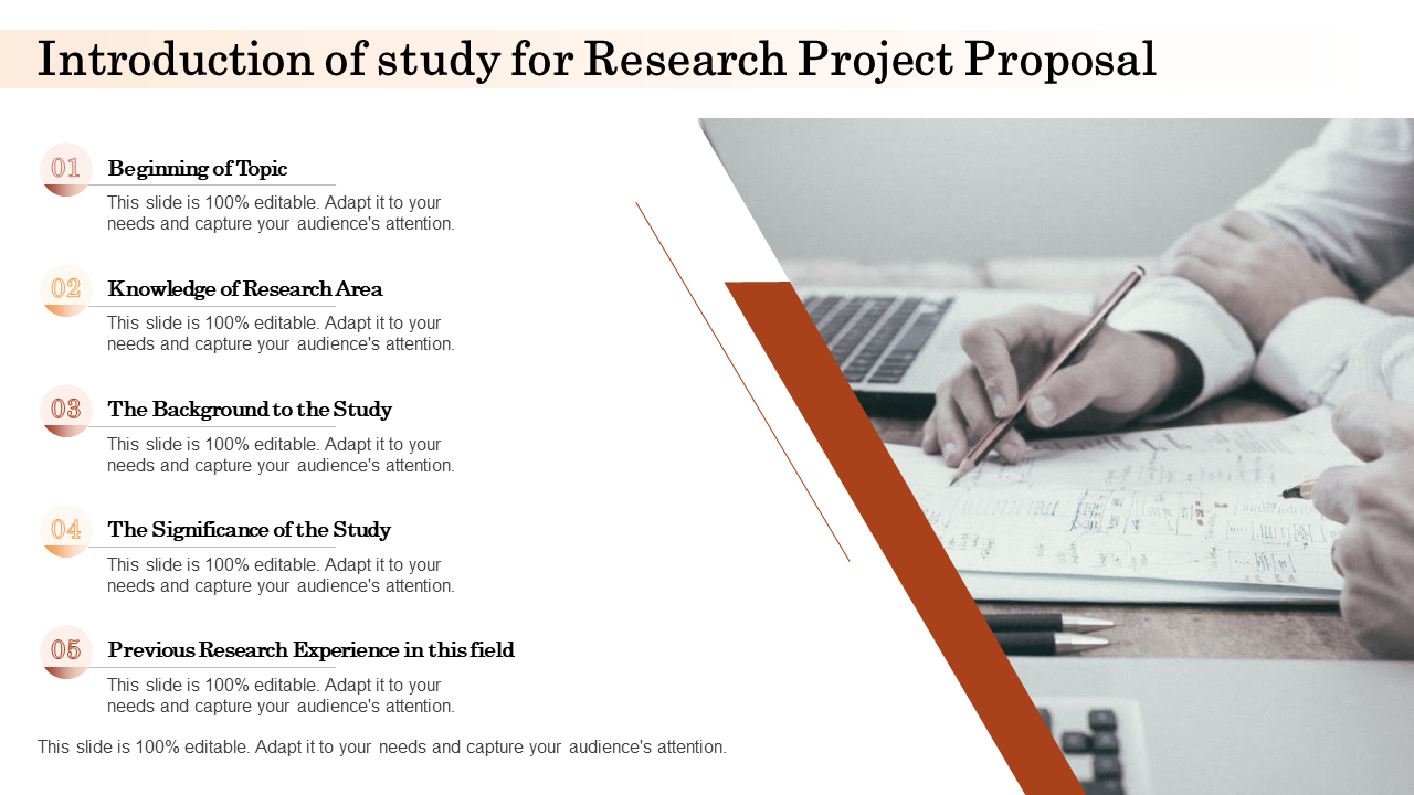 Introduction of Study for Research Project Proposal PPT PowerPoint Presentation Icon