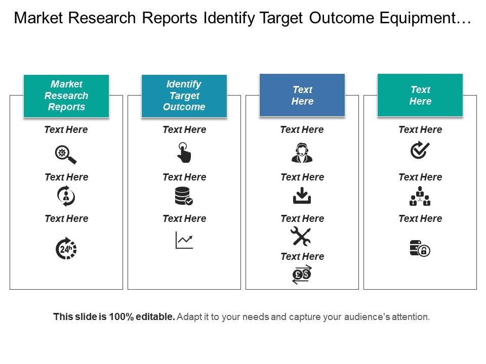 Market Research Report With Target Outcome PPT Theme