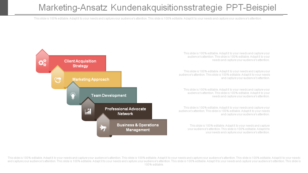Marketing-Ansatz Kundenakquisitionsstrategie PPT-Beispiel