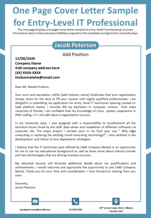 Marketing Cover Letter Sample PowerPoint Template