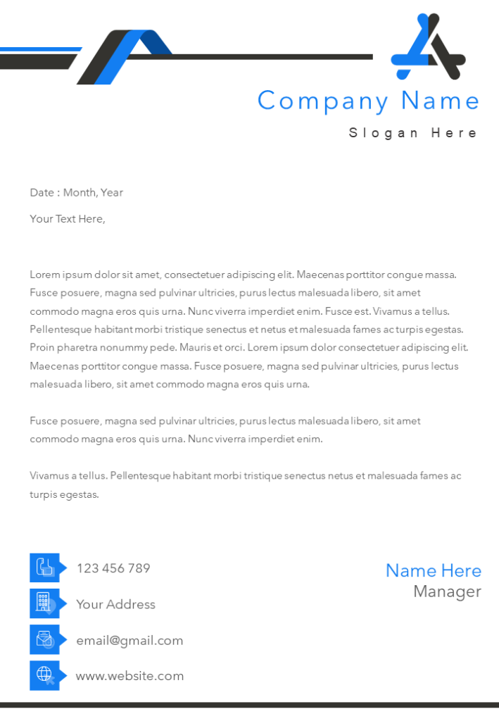 One-page Business Letter PPT Template